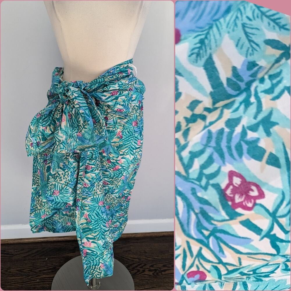 Vintage Women's Gabar New York Tropical Sarong Coverup Dress